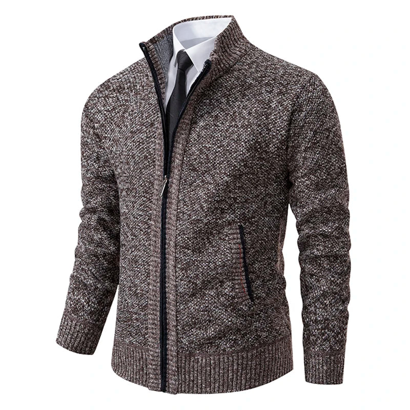 Dolce Paris - Veste chaud luxe en laine avec fermeture éclair