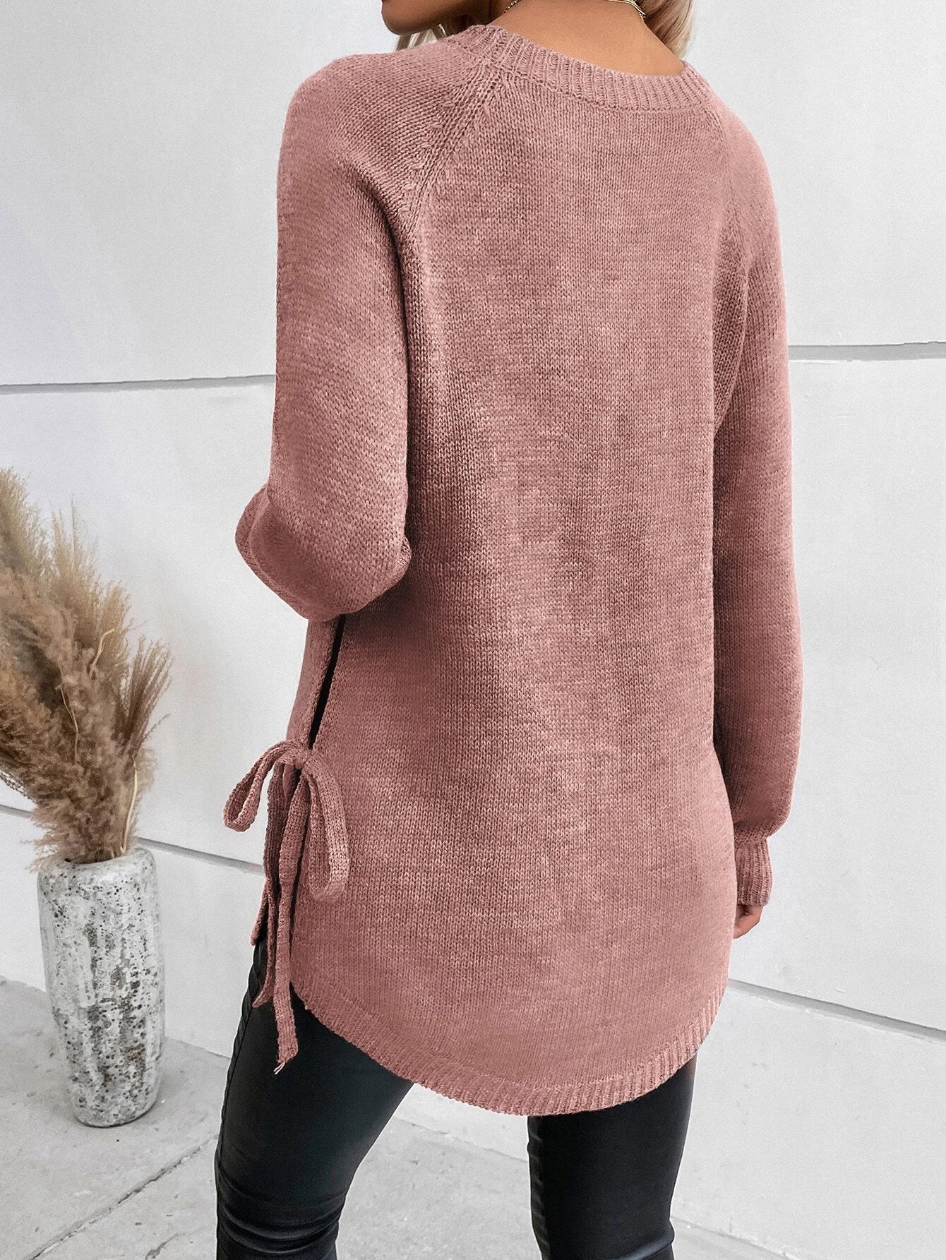 Pull Dolce Paris - LUNA à manches raglan avec nœud latéral