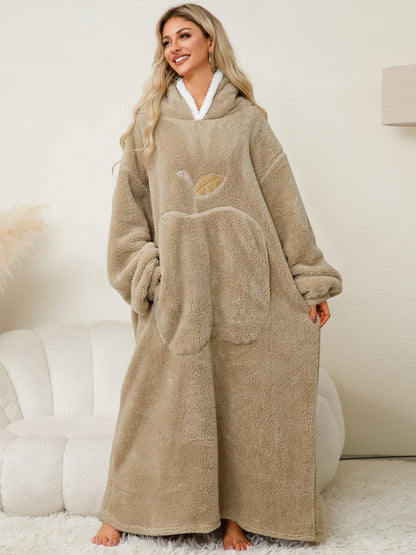 Dolce Paris| Peignoir chaud avec capuche, doux et confortable