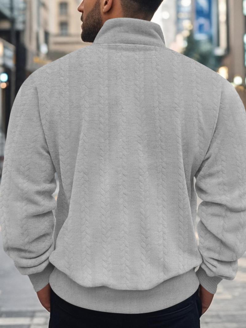 Dolce Paris - Sweatshirt Homme Luxe à Col Zippé