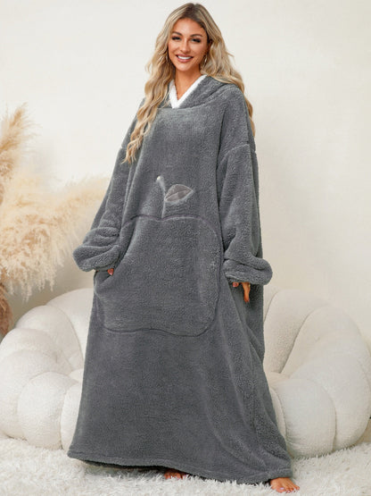 Dolce Paris| Peignoir chaud avec capuche, doux et confortable