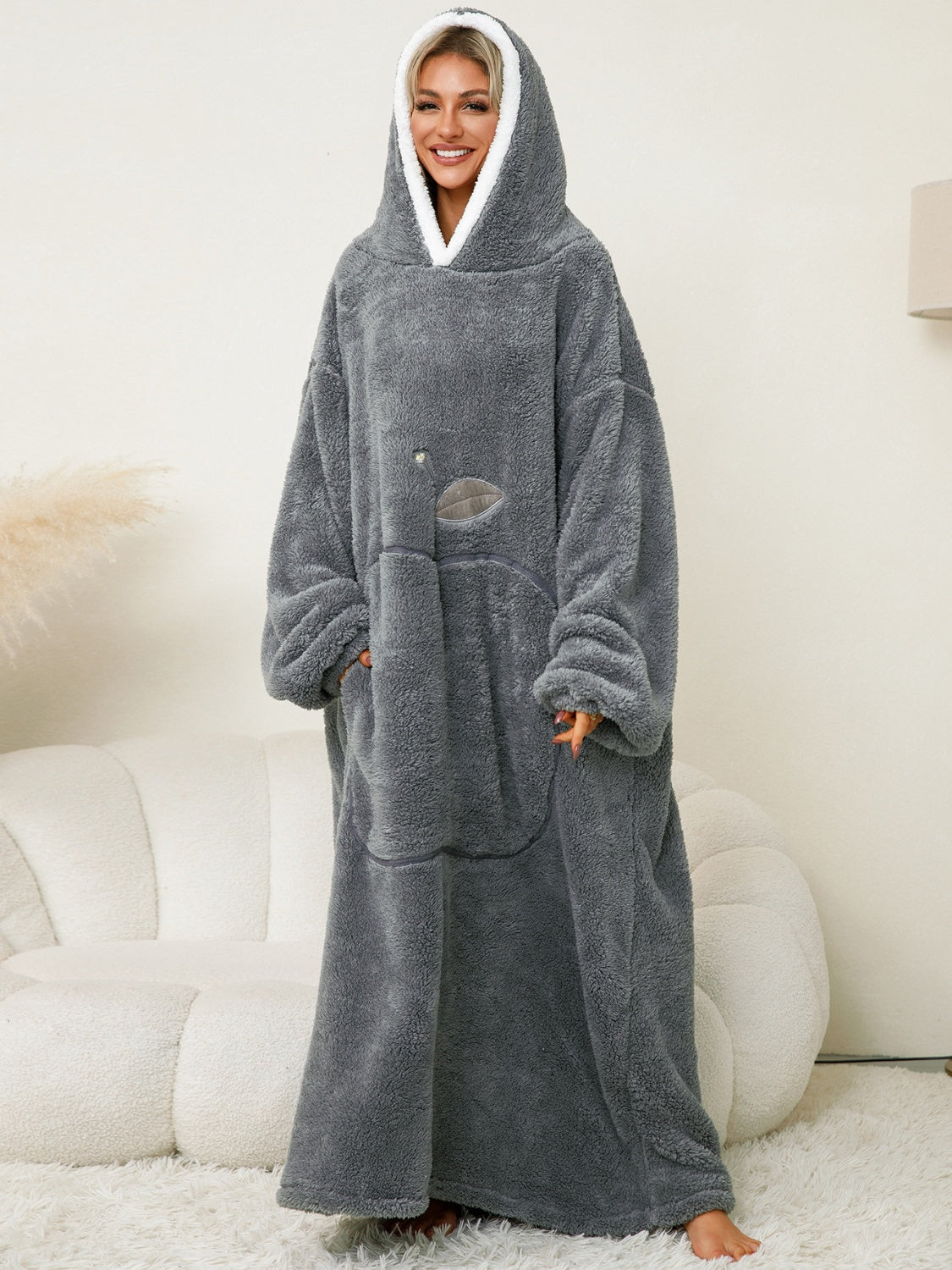 Dolce Paris| Peignoir chaud avec capuche, doux et confortable