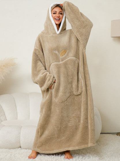 Dolce Paris| Peignoir chaud avec capuche, doux et confortable