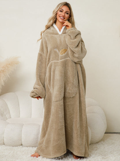 Dolce Paris| Peignoir chaud avec capuche, doux et confortable