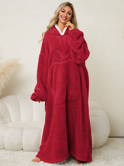 Dolce Paris| Peignoir chaud avec capuche, doux et confortable