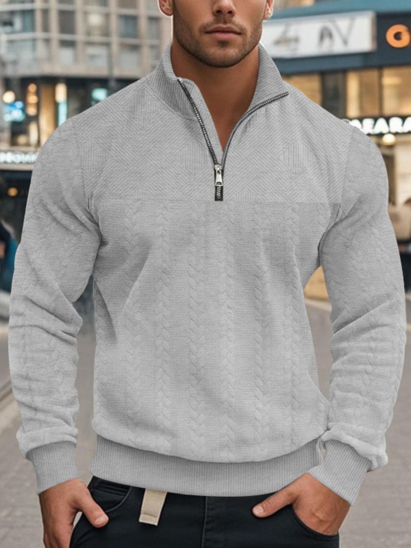 Dolce Paris - Sweatshirt Homme Luxe à Col Zippé