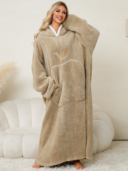 Dolce Paris| Peignoir chaud avec capuche, doux et confortable