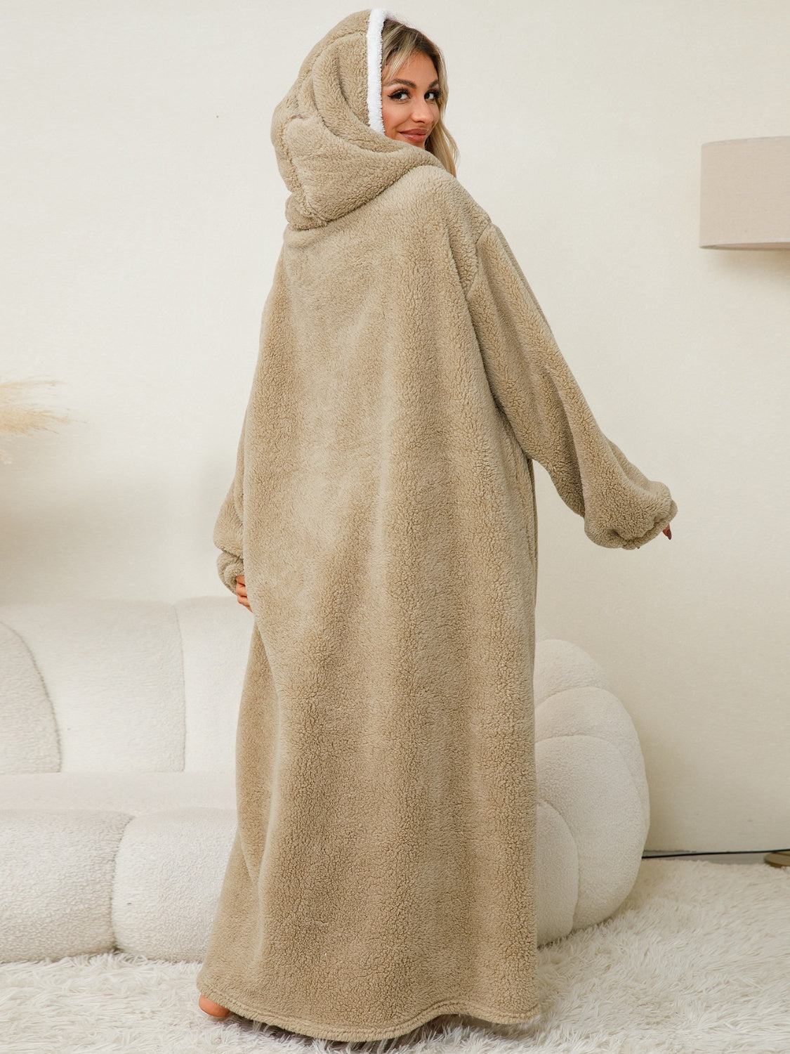 Dolce Paris| Peignoir chaud avec capuche, doux et confortable