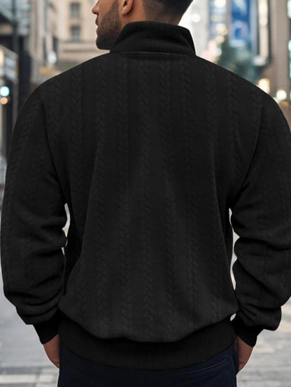 Dolce Paris - Sweatshirt Homme Luxe à Col Zippé