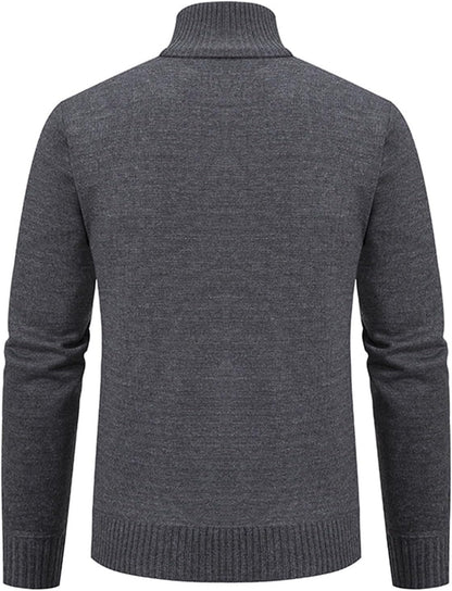 Pull Cardigan Zippé Thermique d'Hiver pour Hommes