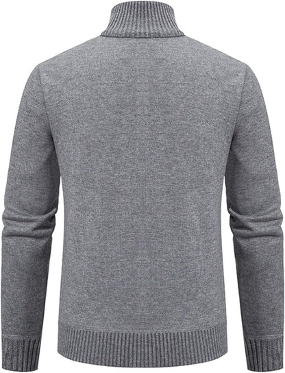 Pull Cardigan Zippé Thermique d'Hiver pour Hommes