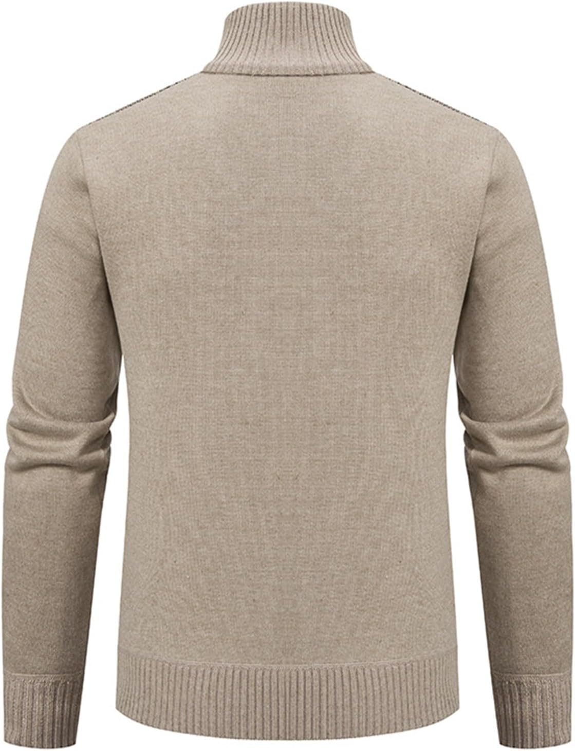 Pull Cardigan Zippé Thermique d'Hiver pour Hommes