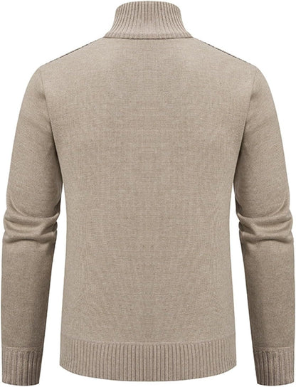 Pull Cardigan Zippé Thermique d'Hiver pour Hommes
