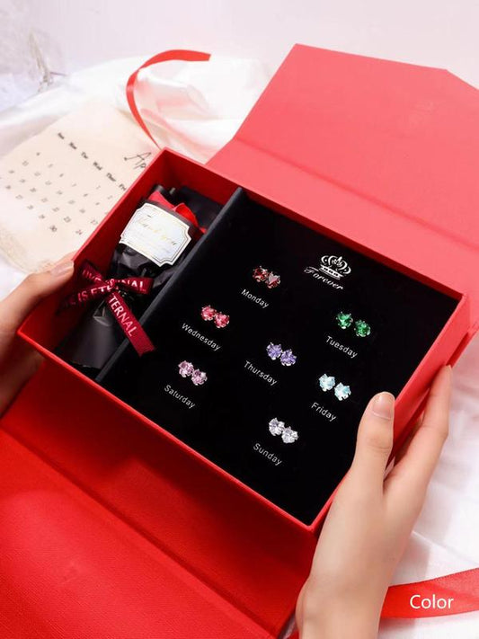 Set de Boucles d'Oreilles Élégantes (7 Paires)