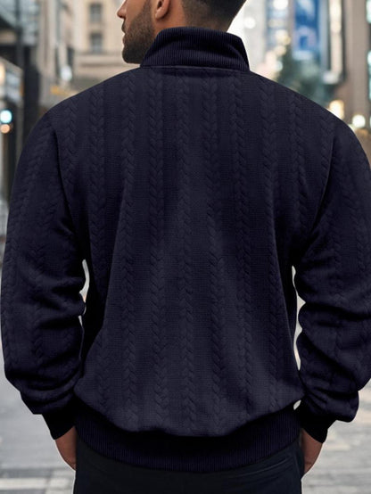 Dolce Paris - Sweatshirt Homme Luxe à Col Zippé