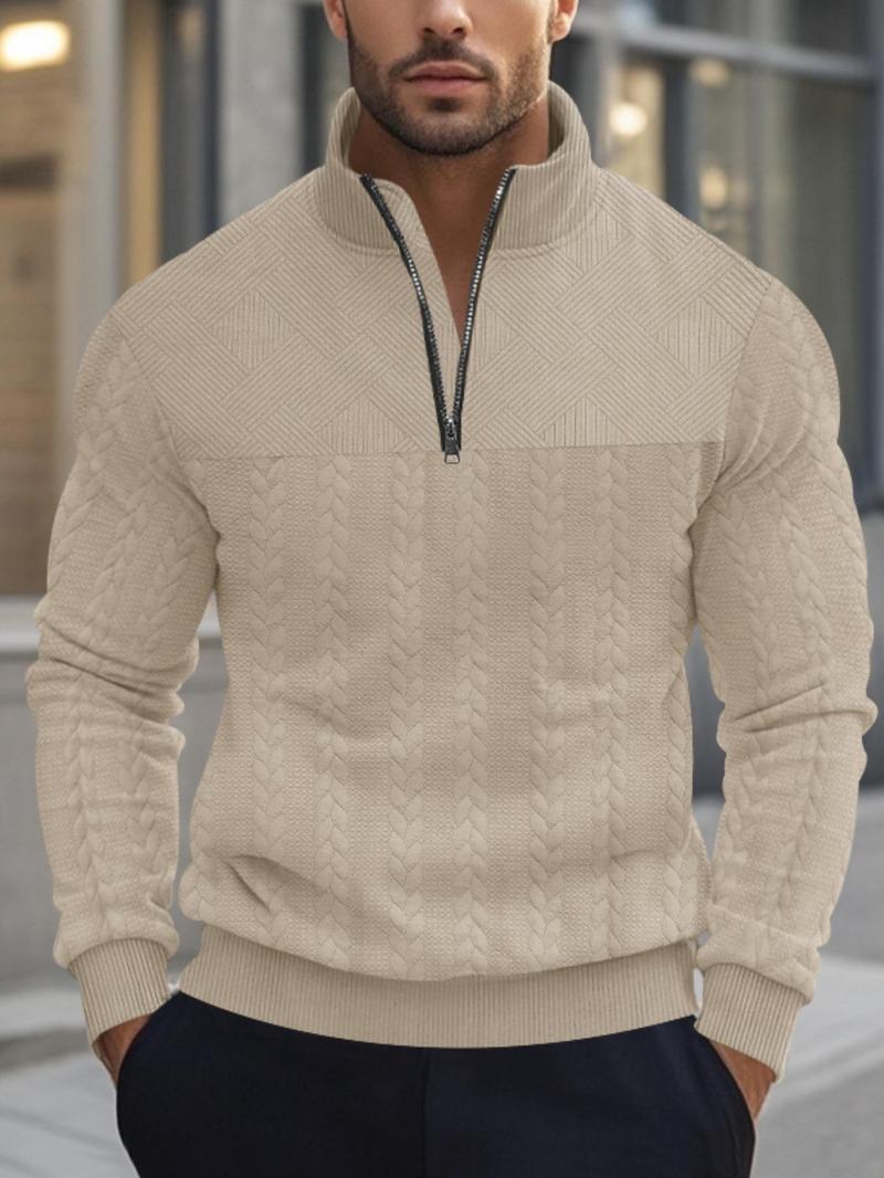 Dolce Paris - Sweatshirt Homme Luxe à Col Zippé