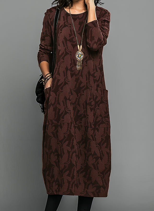 Cassandra | Robe d'hiver décontractée à col rond