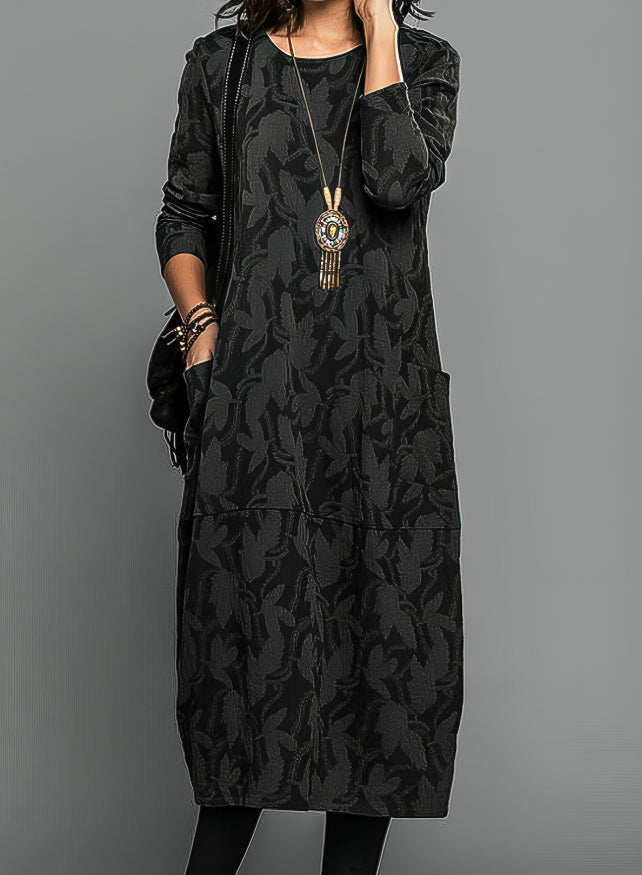 Cassandra | Robe d'hiver décontractée à col rond