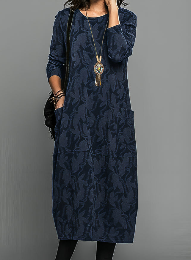 Cassandra | Robe d'hiver décontractée à col rond