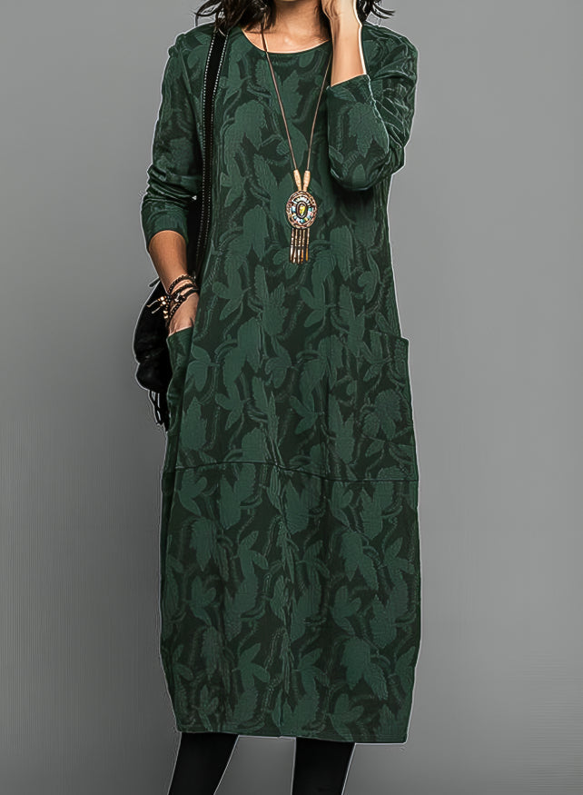 Cassandra | Robe d'hiver décontractée à col rond