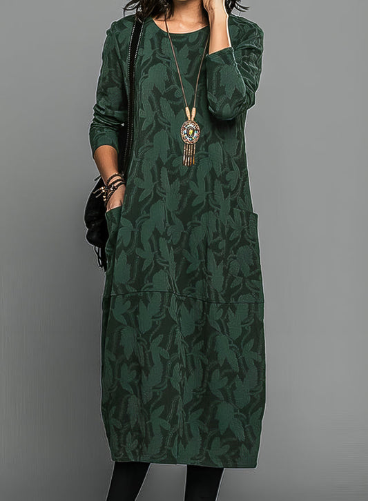 Cassandra | Robe d'hiver décontractée à col rond