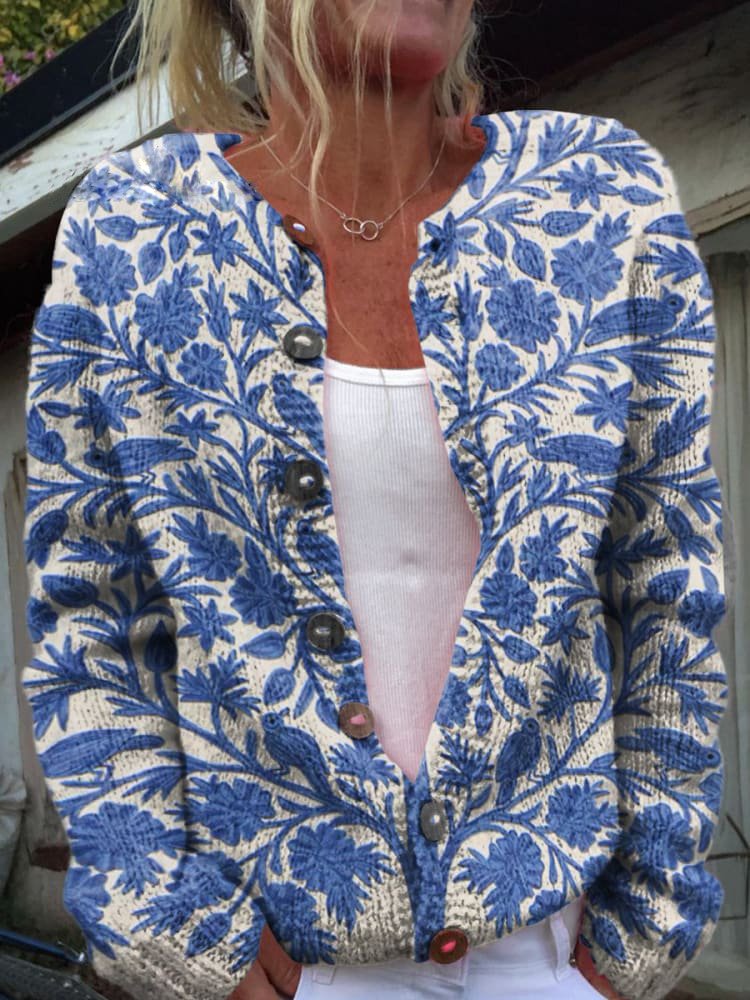 Alyssa | Cardigan à Motif Floral