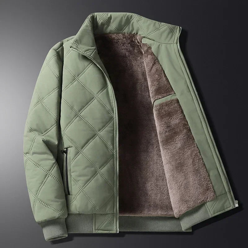 Jake | Veste avec col montant et motif en diamant
