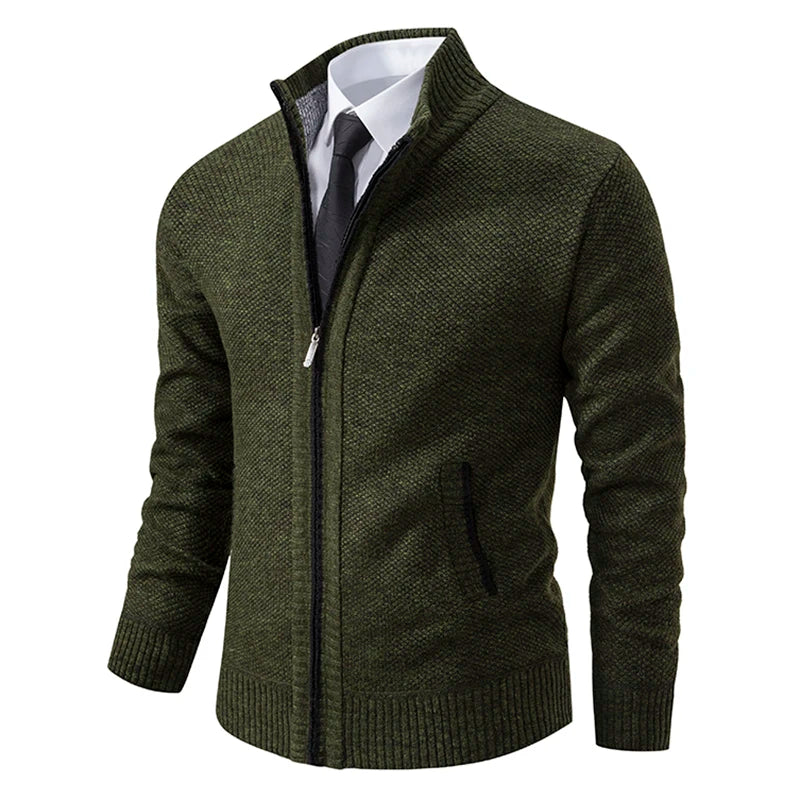 Dolce Paris - Veste chaud luxe en laine avec fermeture éclair