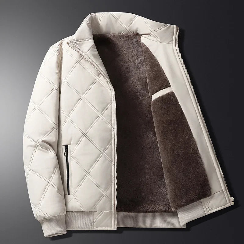 Jake | Veste avec col montant et motif en diamant