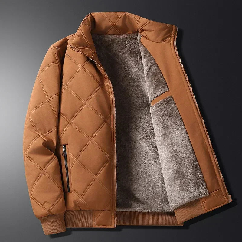 Jake | Veste avec col montant et motif en diamant