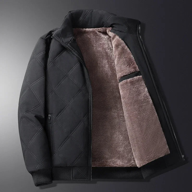 Jake | Veste avec col montant et motif en diamant