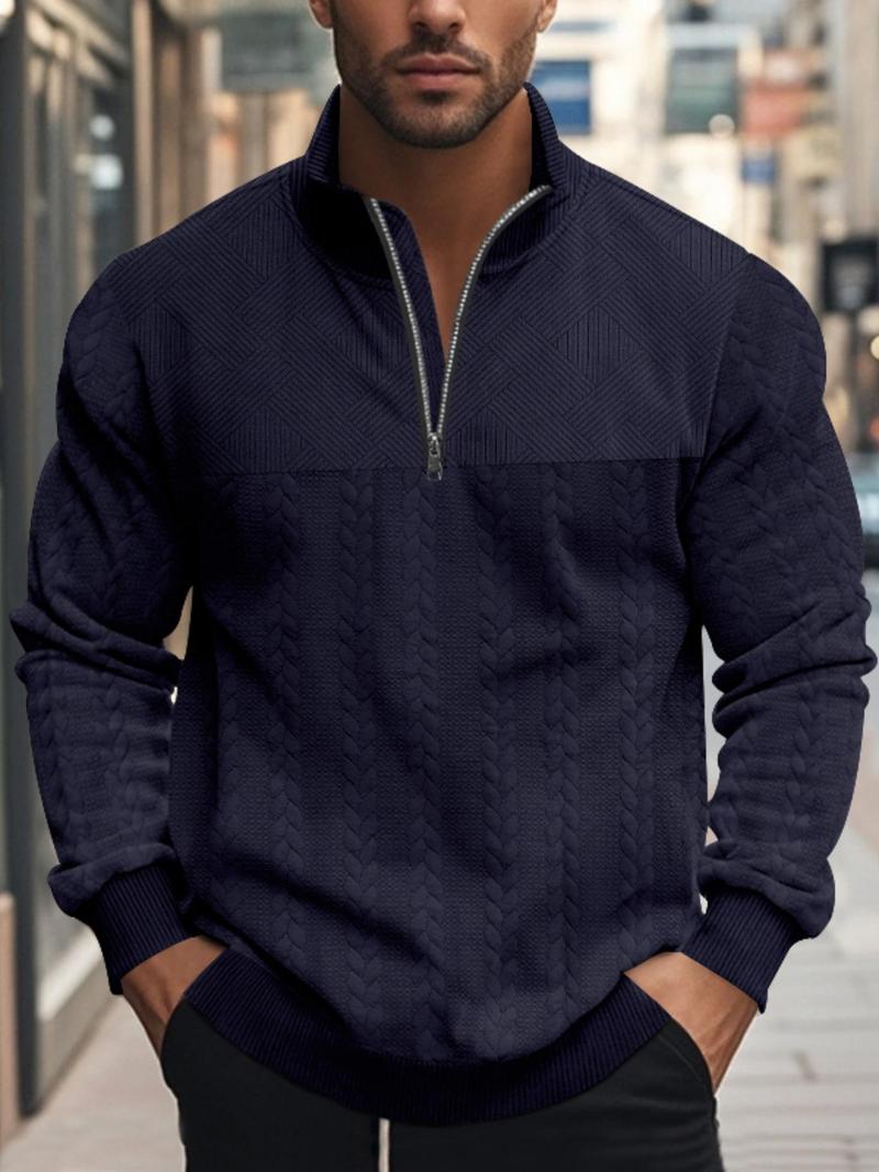 Dolce Paris - Sweatshirt Homme Luxe à Col Zippé