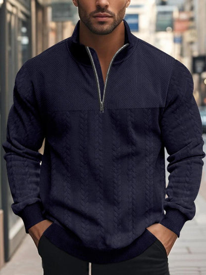 Dolce Paris - Sweatshirt Homme Luxe à Col Zippé