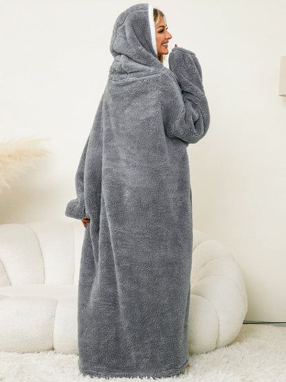 Dolce Paris| Peignoir chaud avec capuche, doux et confortable