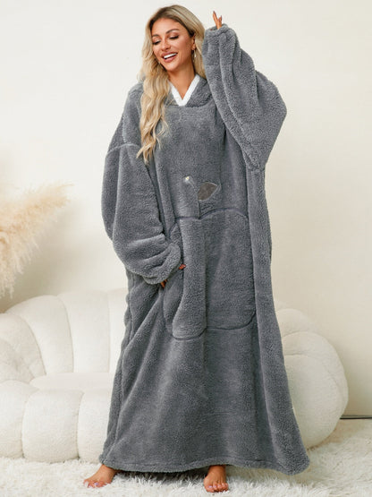 Dolce Paris| Peignoir chaud avec capuche, doux et confortable